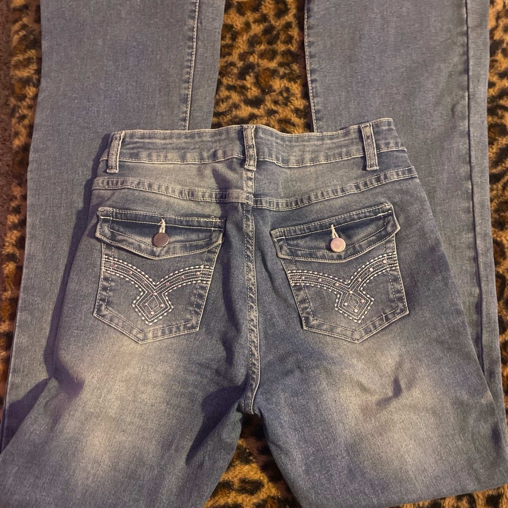 SHEIN Light Blue Straight Leg Jeans